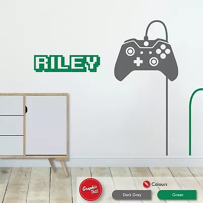 Gaming Custom Name Wall Art Sticker Boys Bedroom Games Room XBOX One Wall Decal  • £1.99