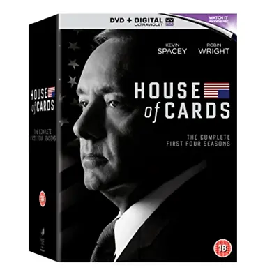 House Of Cards - Season 1-4 Kevin Spacey 2016 DVD Brand New Sealed FREEPOST • £6.95