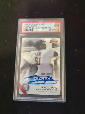 🔥2015 Bowman's Best Miguel Sano Auto #B15-MS PSA 9🔥 • $12.99