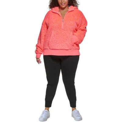 $10.79 • Buy Calvin Klein Performance Womens Front Zip Cozy Sweatshirt Top Plus BHFO 5876