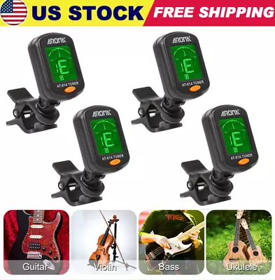 $7.90 • Buy Lot Digital Chromatic LCD Clip-On Electric Tuner For Bass Guitar Ukulele Violin