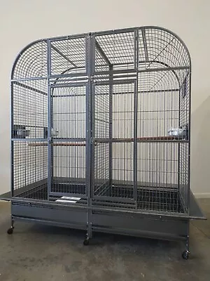 Brand New Large Double Bird Cage Parrot Aviary With Removable Divider 188cm ED36 • $699