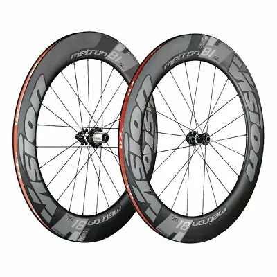 Carbon Wheels Vision Metron 81 TL Carbon Clincher 16/21H-700c Black Shimano 11sp • $1444.50