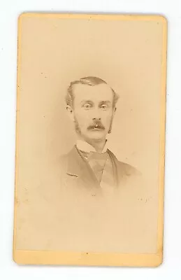 Antique CDV Circa 1870s Morrison Handsome Man Mustache In Suit Harrisonburg VA • $12.99