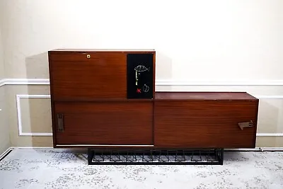 Mid Century Modern Rosewood Bar Cabinet Credenza TV Stand Entertainment Center W • $4800
