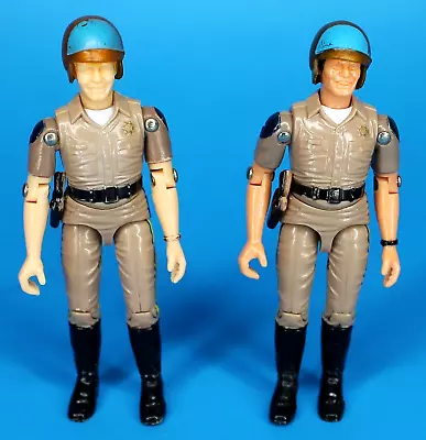1977 Mego CHiPs Ponch & Jon Highway Patrol Figures 3.75  Complete W/Helmets • $95