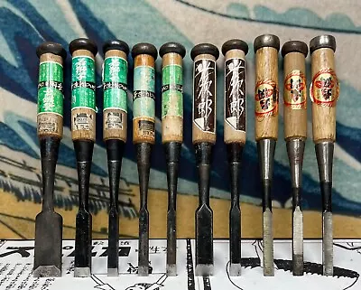£16.80 • Buy Japanese Vintage Chisel 10set Nomi Made By Famous Blacksmith Ozeki Etc /j55