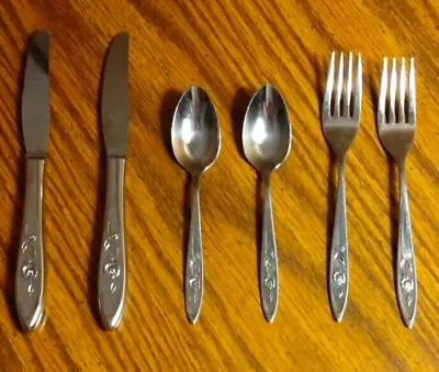 Vintage ONEIDA Community Stainless Youth Silverware Flatware MY ROSE 6 Pc Set • $19.99