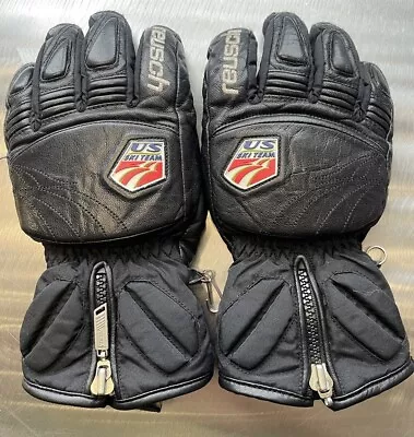 REUSCH Junior Large LEATHER GLOVES US SKI TEAM Black See Description B4 Buying • $25.20