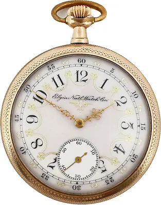 Antique 16S Elgin 15 Jewel Pocket Watch Grade 158 Gold Filled W Multicolor Dial • $270