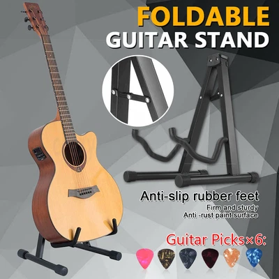$13.49 • Buy Portable Guitar Stand Folding Electric Acoustic Bass A Frame Floor Rack Holder