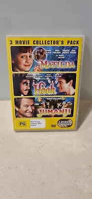 $7.29 • Buy Matilda / Hook / Jumanji (DVD, 2007, 3-Disc Set) VGC, PAL 4, Free Aust Post