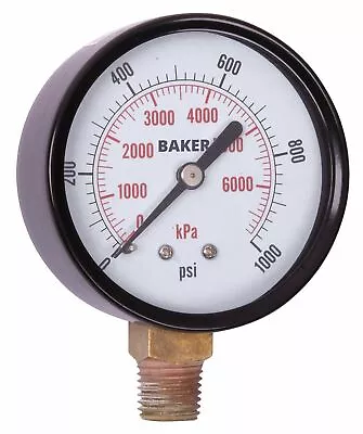 Baker LVBNA-1000P Pressure Gauge 0 To 1000 Psi • $6.80