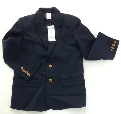 NWT Gymboree Boats And Bridges S 5-6 Navy Gabardine Blazer Jacket Sports Coat • $49.50