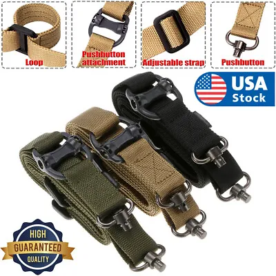 Retro Adjust Tactical Quick Detach QD 1 Or 2Point Multi Mission 1.2  Rifle Sling • $10.98