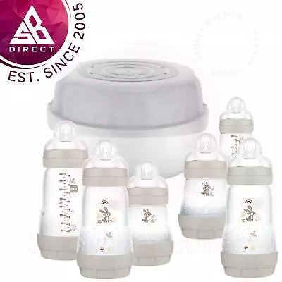 MAM Easy Start Bottle & Microwave Steriliser Set│Newborn Feeding Gift/Kit • £81.58