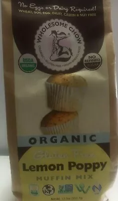 Wholesome Chow Organic Gluten Free Lemon Poppy Muffin Mix • $7.99