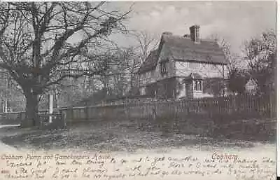 Kent Pump & Gamekeepers House Cobham Black & White Postcard Used 31.12. 1907 • £3.65