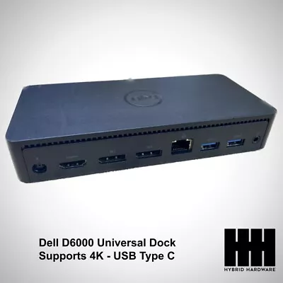 Dell D6000 Universal Dock Supports 4K - USB Type C With Type A Converter No Powe • $63