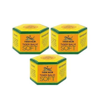 3x TIGER BALM SOFT Muscle Neck Pain Ache Relief Thai Herbal Massage 25 G. • $32.19