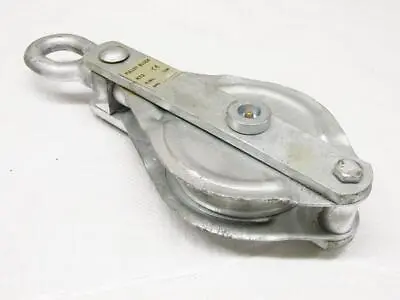 Single Sheave Lifting Pulley Block 2 Ton 110MM (Galvanised Eye 16MM Wire Rope) • £60