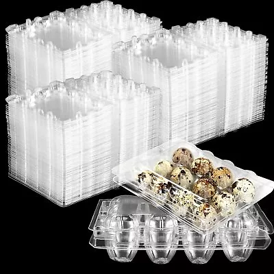 150 Pack 12 Grids Clear Quail Egg Carton Mini Plastic Quail Egg Storage Hold... • $44.69