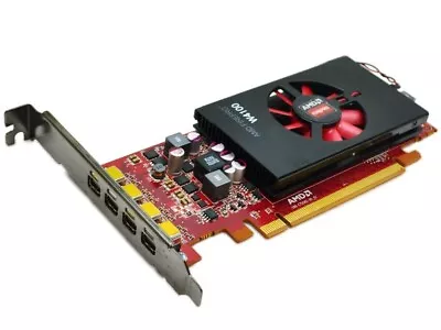 Amd Firepro W4100 2gb Gddr5 Quad Mini-displayport Pcie X16 3.0 Video Card 25d14 • $16.55