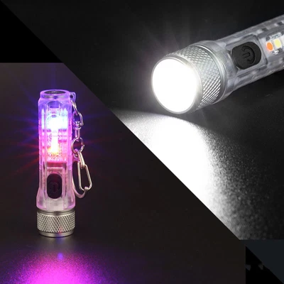 $9.38 • Buy Portable Mini Keychain Pocket Torch Light USB Rechargeable Lamp LED D4J1