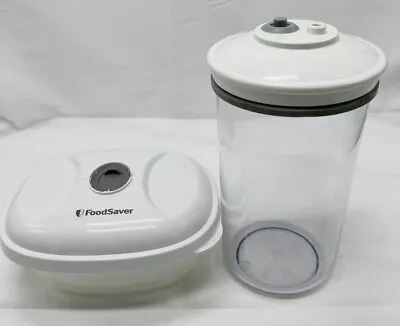 $24.99 • Buy Food Saver Containers Foodsaver Canister And Food Storage Container 2 Pieces