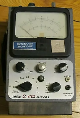 KEITHLEY 200B DC VTVM Vacuum Tube Voltmeter NASA GODDARD SPACE FLIGHT CENTER • $119.99