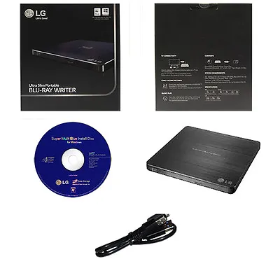 $100.95 • Buy LG WP50NB40 BDXL External Portable Slim Blu-ray M-Disc CD DVD+/-RW Drive Burner