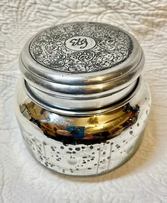 *EMPTY JAR VESSEL* Anthropologie Capri Silver Mercury Glass Candle 19oz Capacity • $32