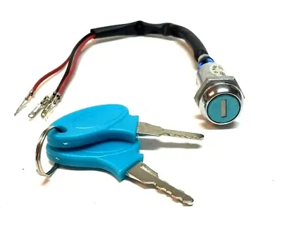 Electric Scooter 4 Wire Ignition Key Switch W/ Two Blue Keys 2 Position On/off • $11.95