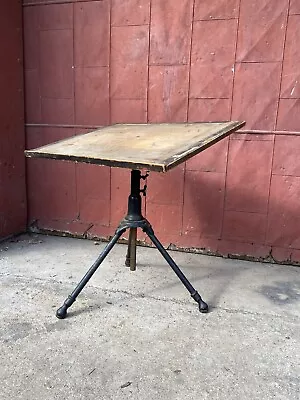 1920s Hoffman Industrial Cast Iron Drafting Table Desk Art Easel Office Study • $1450