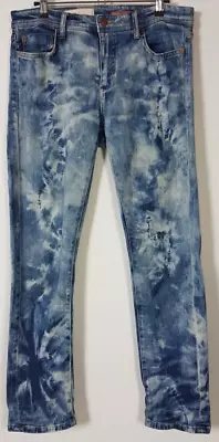 Anthropologie Pilcro Jeans Skinny Acid Wash With Stretch Size 28 • £8.99