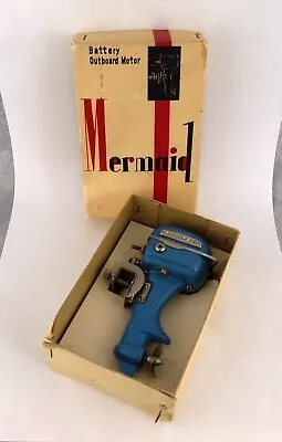 Vintage Mermaid Electric Outboard Boat Motor Collectible Nice Toy BLUE BOXED • $275