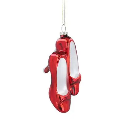 £9.99 • Buy Gisela Graham Red Ruby Stilettos Glass Tree Decoration