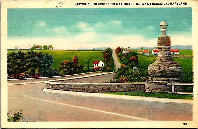 $4.03 • Buy Jug Bridge On National Highway, Frederick Maryland MD Postcard