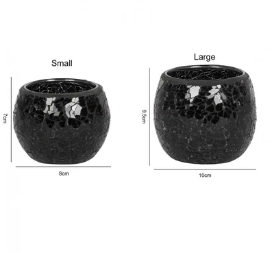 £7.95 • Buy Mosaic Tea Light Holder Crackle Glass Candle Holder Crazed Effect Gift
