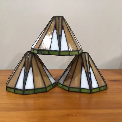 Stained Slag Glass Lamp Shade Arts & Craft Mission Style  3 Available • $25