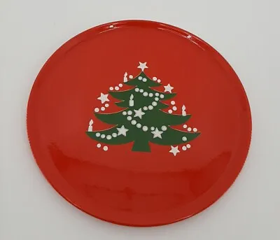Waechtersbach Christmas Tree Cake Plate Platter Germany Round Red 12  Plate VTG • $33
