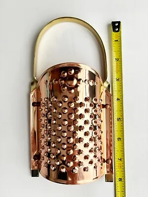 Vintage Solid Copper And Brass 8  Cheese Grater Zester • $34