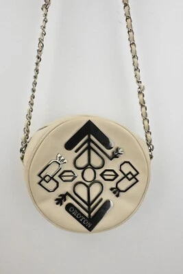 $105 • Buy Oroton Circle Crossbody Purse In Putty With Silver Chain Detail And Purse Detail