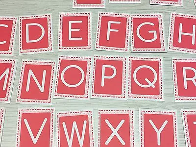 The Pink Series -  Big Alphabet Cards ( 56 Card Deck ) Montessori • $17.25