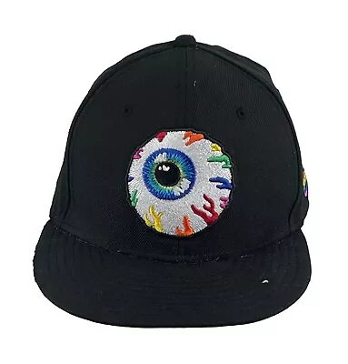 MNWKA Mishka X New Era Rainbow Eyeball Black Distressed Fitted Hat Sz 7 1/8 Cap • $35.99