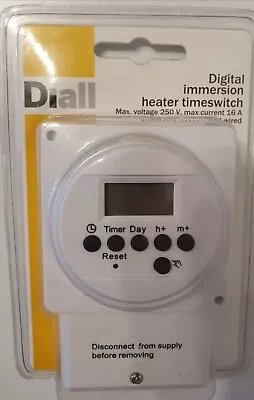 Diall Digital 7 Days 24 Hour Immersion Heater Timer • £13.51