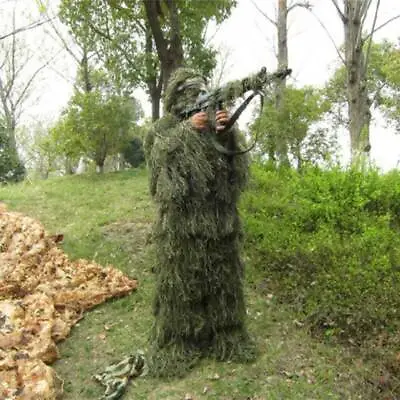 £33.96 • Buy Camouflage Ghillie Suit Military Woodland Hunting Archery Camo Adult Gilly F UK