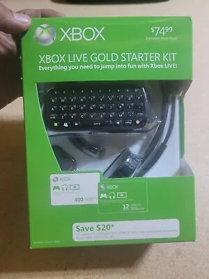 $35 • Buy Xbox Live Gold Starter Kit (Xbox 360) 12 Months Gold Chatpad And Headset