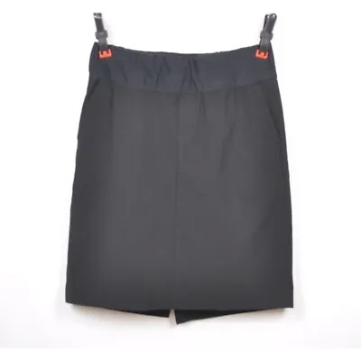 Gap Maternity Black Straight Pencil Skirt Elastic Stretch Short Women's Size 4 • £10.09