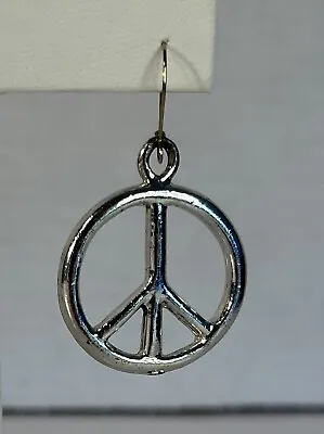 Vintage Peace Sign Symbol Pendant Or Earring Hippie Free Ship • $10.99